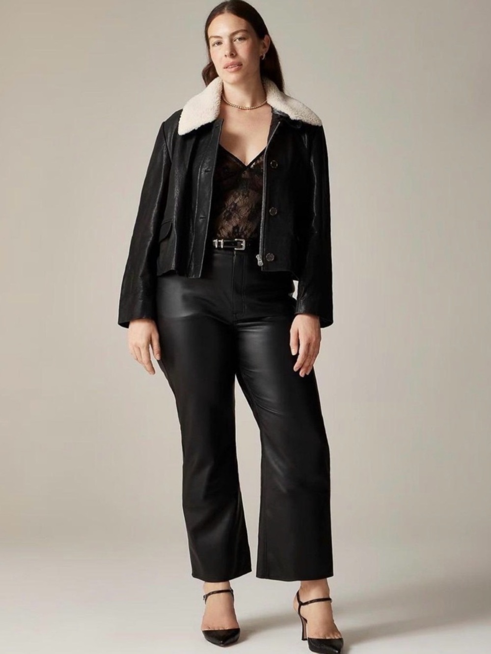 J. Crew Black Faux Leather Pants